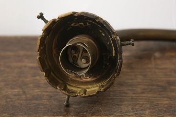 フランスアンティーク　ドーム兄弟　ドームナンシー(Daum nancy)　シンプルなデザインと温かみのある色合いが魅力のデスクランプ(卓上照明、テーブルランプ)(R-069207)