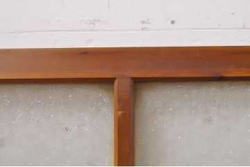 アンティーク建具　インテリアに取り入れやすいシンプルなデザインのダイヤガラス窓2枚セット(引き戸、ガラス戸)(R-069211)