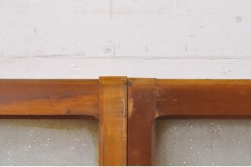 アンティーク建具　インテリアに取り入れやすいシンプルなデザインのダイヤガラス窓2枚セット(引き戸、ガラス戸)(R-069211)