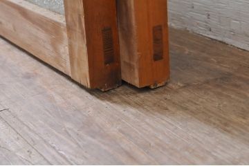 アンティーク建具　インテリアに取り入れやすいシンプルなデザインのダイヤガラス窓2枚セット(引き戸、ガラス戸)(R-069211)