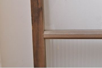 アンティーク建具　どこか懐かしい雰囲気が漂うモールガラス入りのガラス戸4枚セット(引き戸)(R-069212)