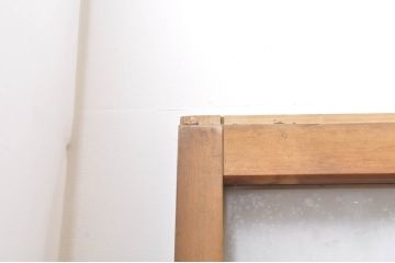アンティーク建具　どこか懐かしい雰囲気が漂うモールガラス入りのガラス戸4枚セット(引き戸)(R-069212)