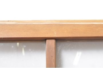 アンティーク建具　どこか懐かしい雰囲気が漂うモールガラス入りのガラス戸4枚セット(引き戸)(R-069212)