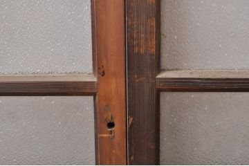 アンティーク建具　大正ロマン　ノスタルジックな雰囲気を醸し出すガラス窓2枚セット(引き戸、ガラス戸)(R-069215)