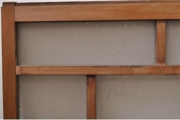アンティーク建具　大正ロマン　ノスタルジックな雰囲気を醸し出すガラス窓2枚セット(引き戸、ガラス戸)(R-069215)