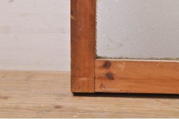 アンティーク建具　インテリアに取り入れやすいシンプルなデザインのダイヤガラス窓2枚セット(引き戸、ガラス戸)(R-069216)