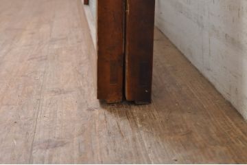 アンティーク建具　インテリアに取り入れやすいシンプルなデザインのダイヤガラス窓2枚セット(引き戸、ガラス戸)(R-069216)