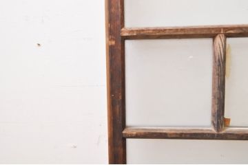 アンティーク建具　大正ロマン　ノスタルジックな雰囲気を醸し出すガラス窓2枚セット(引き戸、ガラス戸)(R-069217)