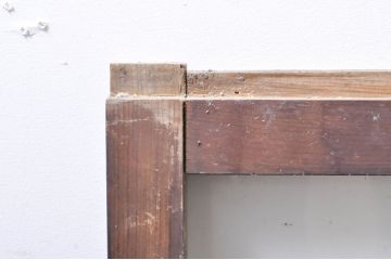 アンティーク建具　大正ロマン　どこか懐かしい雰囲気を醸し出すガラス戸2枚セット(引き戸)(R-069219)