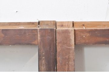 アンティーク建具　大正ロマン　どこか懐かしい雰囲気を醸し出すガラス戸2枚セット(引き戸)(R-069219)