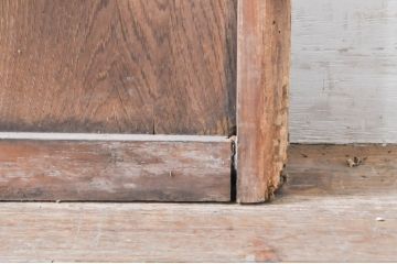 アンティーク建具　大正ロマン　どこか懐かしい雰囲気を醸し出すガラス戸2枚セット(引き戸)(R-069219)