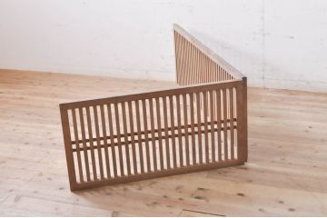 和製アンティーク　L型　シンプルで使い勝手の良い帳場格子(パーテーション、衝立、つい立て)(R-069220)