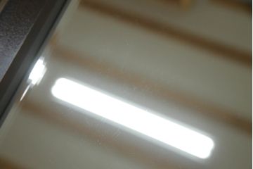 中古　北海道民芸家具　どんな空間にも馴染むシンプルなデザインが魅力のウォールミラー(壁掛け鏡)(R-069222)