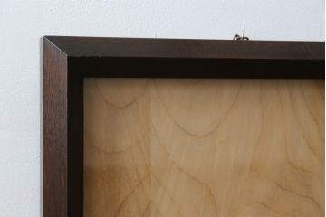 中古　松本民芸家具　シンプルなデザインと深みのある色合いが素敵な額縁2点セット(木製フレーム)(R-069224)
