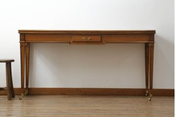 中古　イタリア高級家具　メデア(Medea)　華奢なデザインがエレガントな雰囲気を醸し出す2Wayコンソールテーブル(ダイニングテーブル、サイドテーブル、拡張式テーブル、作業台)(R-069228)