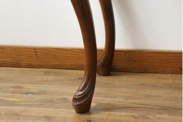 中古　美品　C.M.T.社　CONSORZIO MOBILIERI D'ARTE　象嵌入り　品のある佇まいの猫脚ドレッサー(デスク、コンソールテーブル、机、化粧台、鏡台、ミラー)(R-069229)