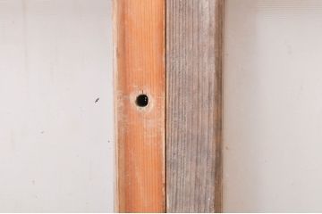 アンティーク建具　インテリアに取り入れやすいシンプルデザインのガラス窓2枚セット(引き戸、ガラス戸)(R-069230)