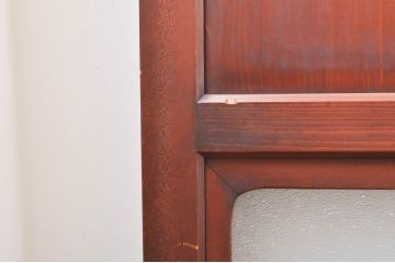 アンティーク建具　レーザー組子入れます!　和モダンな空間作りにおすすめなガラス帯戸4枚セット(引き戸、ガラス戸、板戸)(R-069231)