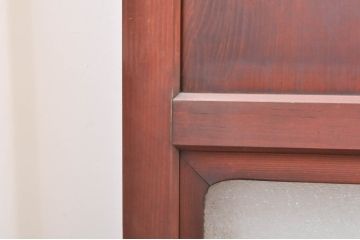 アンティーク建具　レーザー組子入れます!　和モダンな空間作りにおすすめなガラス帯戸4枚セット(引き戸、ガラス戸、板戸)(R-069231)
