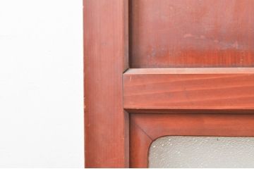 アンティーク建具　レーザー組子入れます!　和の雰囲気を高めるガラス帯戸1枚(引き戸、ガラス戸、板戸)(R-069232)