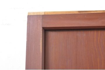 アンティーク建具　レーザー組子入れます!　和の雰囲気を高めるガラス帯戸1枚(引き戸、ガラス戸、板戸)(R-069232)