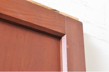 アンティーク建具　レーザー組子入れます!　和の雰囲気を高めるガラス帯戸1枚(引き戸、ガラス戸、板戸)(R-069232)