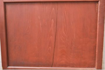 アンティーク建具　レーザー組子入れます!　和の雰囲気を高めるガラス帯戸1枚(引き戸、ガラス戸、板戸)(R-069232)