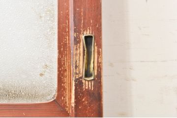 アンティーク建具　レーザー組子入れます!　上質な和を演出するガラス帯戸1枚(引き戸、ガラス戸、板戸)(R-069233)
