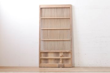 アンティーク建具　和の風情が感じられる杉材の素朴な蔵戸1枚(引き戸、玄関戸)(R-069234)