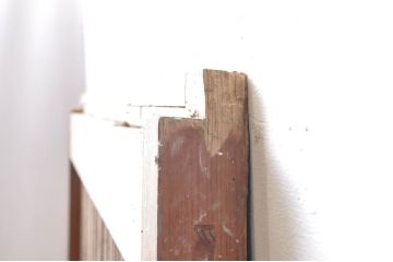 アンティーク建具　和の風情が感じられる杉材の素朴な蔵戸1枚(引き戸、玄関戸)(R-069234)
