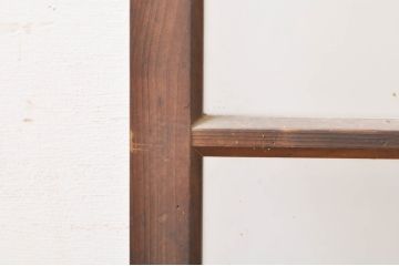 アンティーク建具　希少サイズ　どこか懐かしい雰囲気漂う幅狭ガラス戸2枚セット(引き戸)(R-069235)