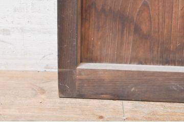 アンティーク建具　希少サイズ　どこか懐かしい雰囲気漂う幅狭ガラス戸2枚セット(引き戸)(R-069235)