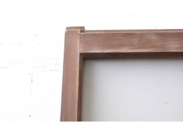 アンティーク建具　希少サイズ　どこか懐かしい雰囲気漂う幅狭ガラス戸2枚セット(引き戸)(R-069235)