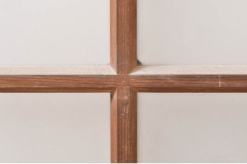 アンティーク建具　希少サイズ　どこか懐かしい雰囲気漂う幅狭ガラス戸2枚セット(引き戸)(R-069235)