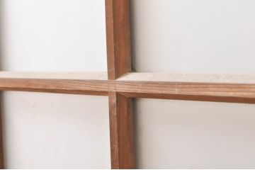 アンティーク建具　希少サイズ　どこか懐かしい雰囲気漂う幅狭ガラス戸2枚セット(引き戸)(R-069235)