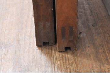 アンティーク建具　希少サイズ　どこか懐かしい雰囲気漂う幅狭ガラス戸2枚セット(引き戸)(R-069235)