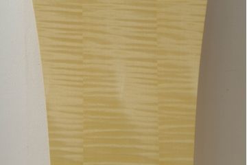  中古　美品　IDC大塚家具取り扱い　オーダー品　松創　ホワイトシカモア材　魅力的なデザインが目を惹くチェア4脚セット(ダイニングチェア、椅子、イス)(定価4脚で約60万円)(R-069236)