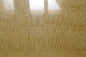 中古　美品　IDC大塚家具取り扱い　オーダー品　松創　ホワイトシカモア材のシンプルなダイニングテーブル(作業台、食卓、2人掛け、4人掛け、二人掛け、四人掛け)(定価約80万円)(R-069237)