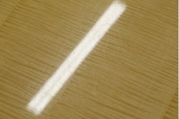 中古　美品　IDC大塚家具取り扱い　オーダー品　松創　ホワイトシカモア材のシンプルなダイニングテーブル(作業台、食卓、2人掛け、4人掛け、二人掛け、四人掛け)(定価約80万円)(R-069237)