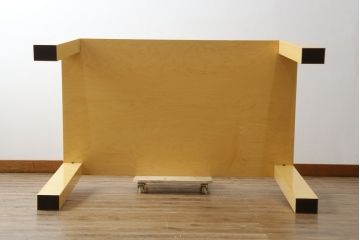 中古　美品　IDC大塚家具取り扱い　オーダー品　松創　ホワイトシカモア材のシンプルなダイニングテーブル(作業台、食卓、2人掛け、4人掛け、二人掛け、四人掛け)(定価約80万円)(R-069237)