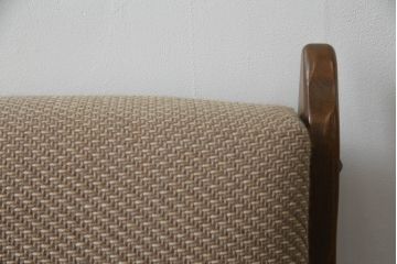中古　美品　神戸洋家具　永田良介商店　クラシカルな佇まいが魅力の1人掛けソファ2脚セット(一人掛け、アームチェア、椅子、イス、いす)(R-069247)