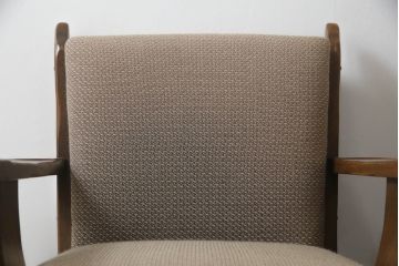 中古　美品　神戸洋家具　永田良介商店　クラシカルな佇まいが魅力の1人掛けソファ2脚セット(一人掛け、アームチェア、椅子、イス、いす)(R-069247)