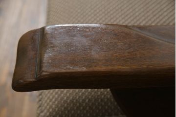 中古　美品　神戸洋家具　永田良介商店　クラシカルな佇まいが魅力の1人掛けソファ2脚セット(一人掛け、アームチェア、椅子、イス、いす)(R-069247)