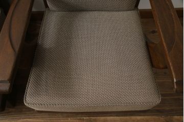 中古　美品　神戸洋家具　永田良介商店　クラシカルな佇まいが魅力の1人掛けソファ2脚セット(一人掛け、アームチェア、椅子、イス、いす)(R-069247)
