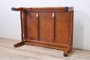 中古　美品　指物工芸家具　井上昇山作　花梨(カリン)材　艶のある上質な風合いが高級感を演出する座卓(ローテーブル、センターテーブル)(R-069250)