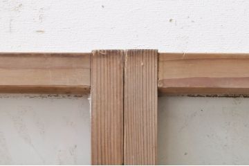 アンティーク建具　レトロな空間作りにおすすめな小さなガラス窓2枚セット(引き戸、ガラス戸)(R-069252)