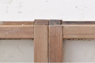 アンティーク建具　レトロな空間作りにおすすめな小さなガラス窓2枚セット(引き戸、ガラス戸)(R-069252)