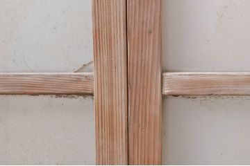アンティーク建具　レトロな空間作りにおすすめな小さなガラス窓2枚セット(引き戸、ガラス戸)(R-069252)