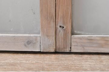 アンティーク建具　レトロな空間作りにおすすめな小さなガラス窓2枚セット(引き戸、ガラス戸)(R-069252)