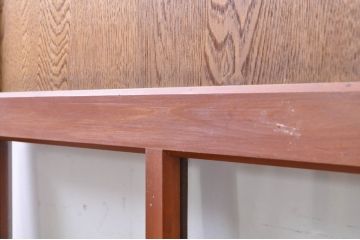 アンティーク建具　上手物!!レトロな空間作りにおすすめな腰板タモ材の幅狭ガラス戸2枚セット(引き戸、板戸、ガラス帯戸)(R-069258)